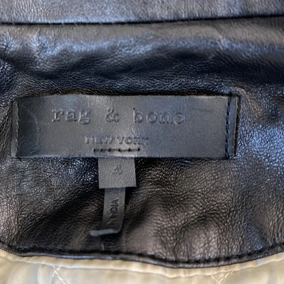 Rag & Bone moto cropped leather jacket